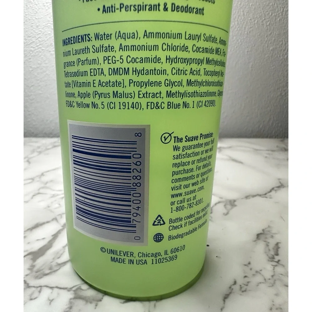 Suave Naturals Juicy Green Apple Shampoo Apple Extract Vitamin E Discoed 18 Oz